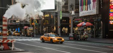 Taxi jaune à Manhattan