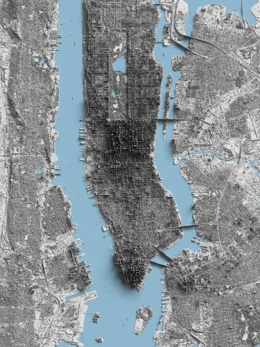 Carte de New York avec LIDAR