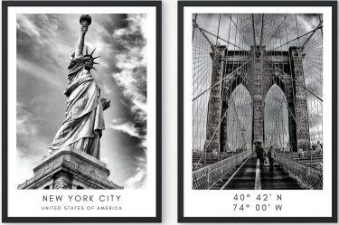 De grands posters des endroits les plus iconiques de New York